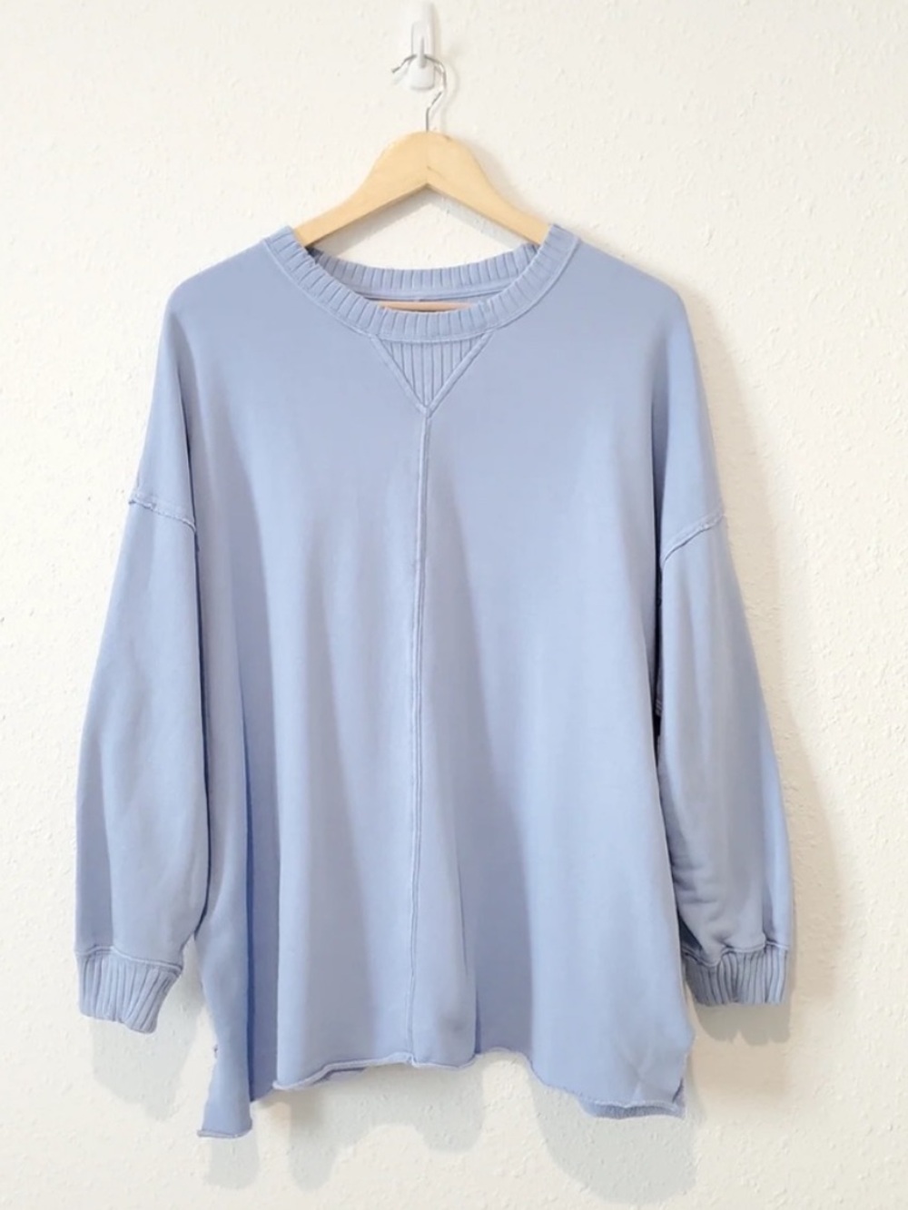 Aerie Oversized Crewneck Sweatshirt Women’s M Blue READ